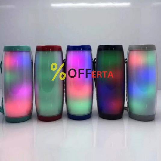 Boxa stereo Bluetooth cu lumina ambientala multicolora