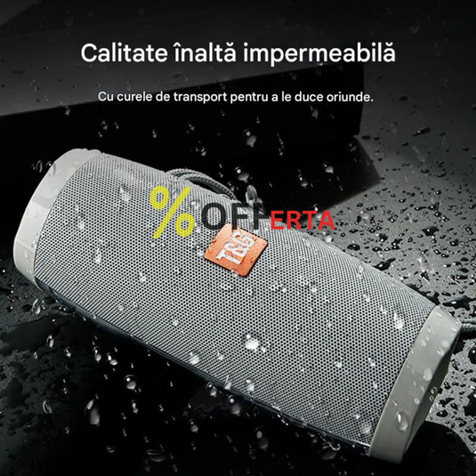 Boxa stereo Bluetooth cu lumina ambientala multicolora