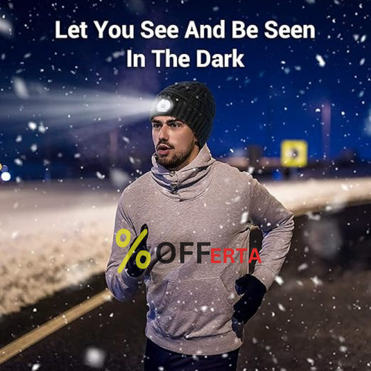 Caciula cu LED reincarcabil, unisex, marime universala