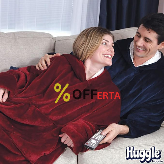 Patura tip hanorac, cu gluga, calduroasa și pufoasa 1+1 GRATIS