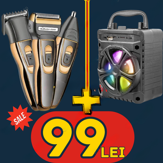 Aparat de Ras si Tuns,3 in 1 ORIGINAL!!+CADOU BOXA portabila ,FMb,bluetooth, us