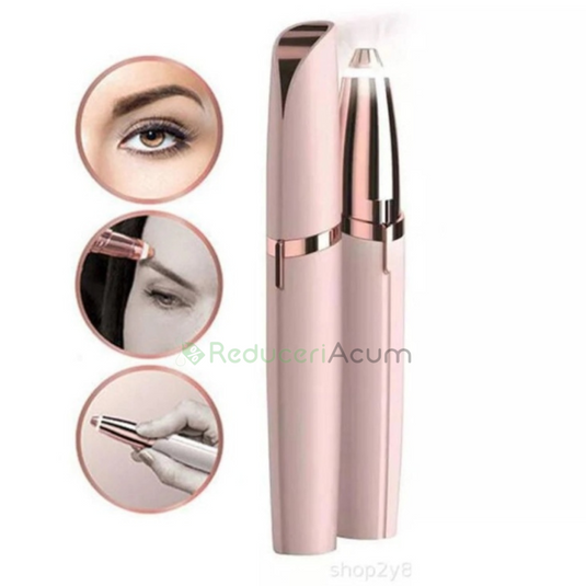 Mini epilator pentru sprancene, cu lumina Led