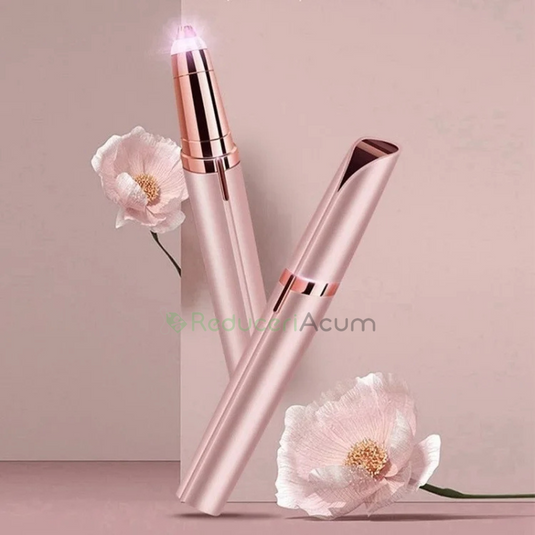 Mini epilator pentru sprancene, cu lumina Led