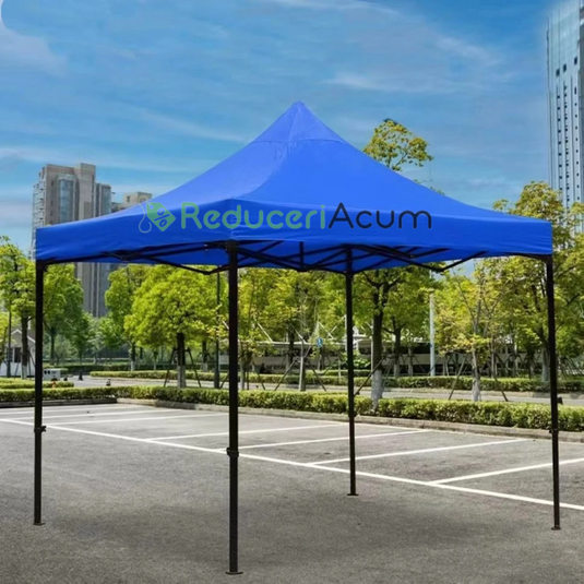 Cort albastru Pavilion 3x3m Pliabil, tip acordeon! Cadru Metal pentru Curte, Gradina, Evenimente