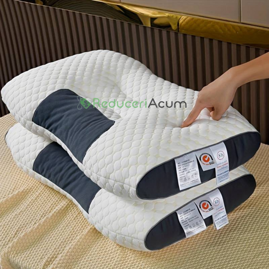 Set 2 X Pernă Tricotată Din Bumbac Cu Protecție Cervicală A Gâtului