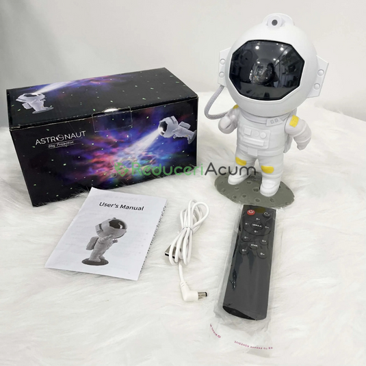Astronaut proiector LED si laser cu proiectie stele,RGB, telecomanda