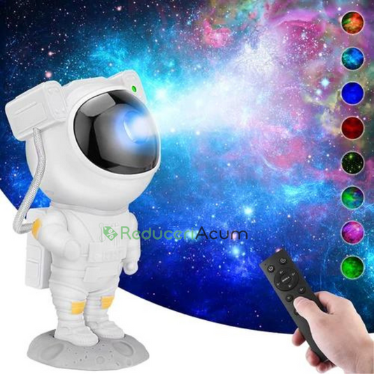 Astronaut proiector LED si laser cu proiectie stele,RGB, telecomanda