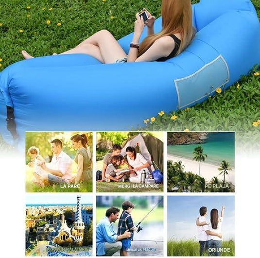 SALTEA GONFLABILA TIP SEZLONG LAZY BAG 1 + 1 GRATUIT