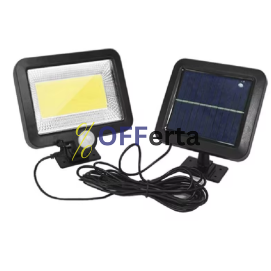 LED, cu panou solar, 128 - 6 COB, de exterior, senzor de miscare, telecomanda, Rezistenta la apa