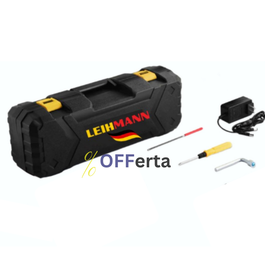 DRUJBA ELECTRICA LEIHMANN LAMA 30CM, CU 2 ACUMULATORI 24V, 5AH, GALBENA CU NEGRU