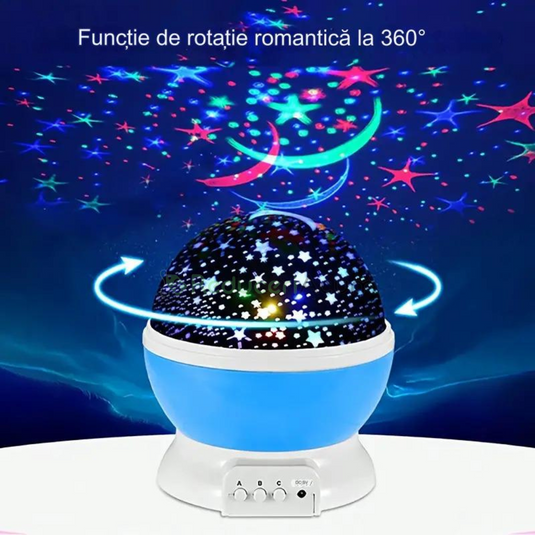 Lampa de veghe cu proiectie de stele si luna