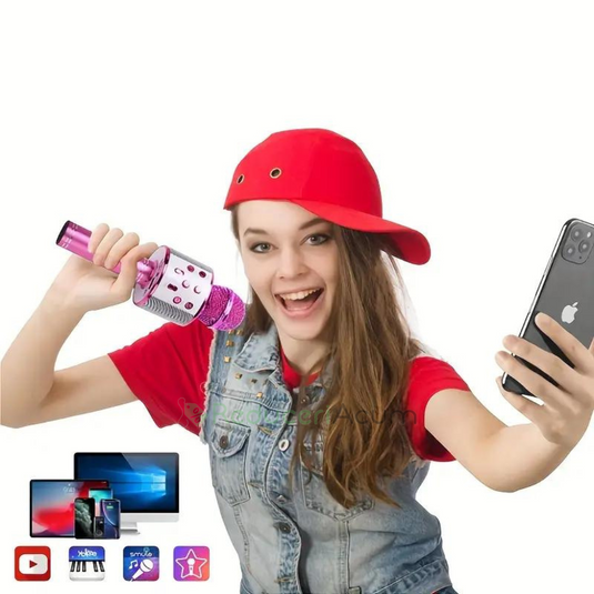 Microfon Karaoke Wireless Q7 cu Bluetooth