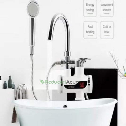 Robinet electric cu incalzire instanta si prindere pe chiuveta + dus