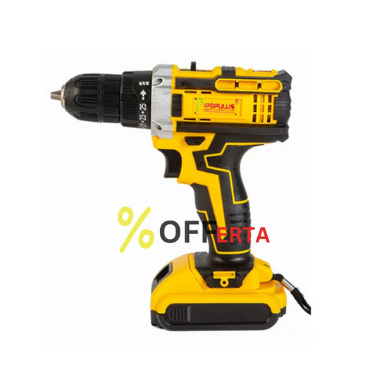 Trusa bormasina LEIH MANN, 2 acumulatori, 36V, 5Ah, incarcator si 30 accesorii, galben
