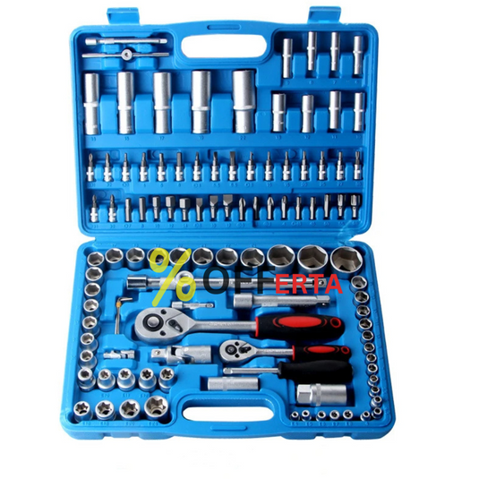 trusa scule,chei tubulare, 108 de piese + CADOU SET UNELTE 8 PIESE