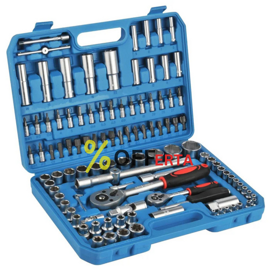 trusa scule,chei tubulare, 108 de piese + CADOU SET UNELTE 8 PIESE