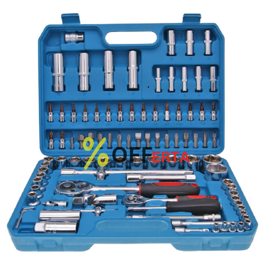 trusa scule,chei tubulare, 108 de piese + CADOU SET UNELTE 8 PIESE