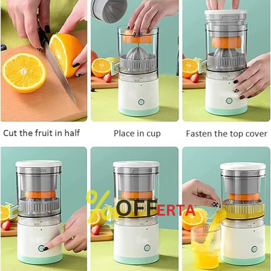 Storcator Electric De Citrice , Portabil, Cu Alimentare USB, Turcoaz, Usor De Folosit, 45W
