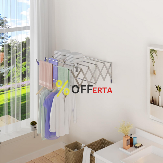 Uscator de rufe metalic cu prindere de perete