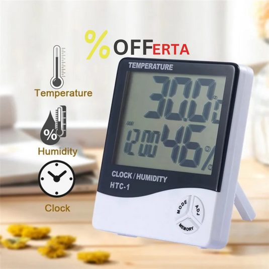 Ceas electronic de birou, cu ecran LCD ce indica temperatura
