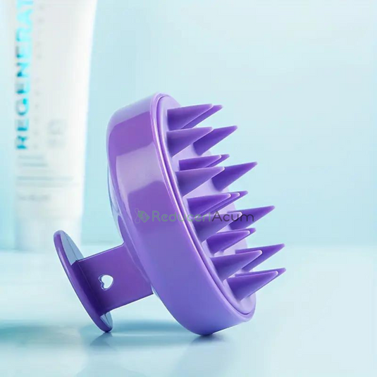 Perie pentru Masaj Capilar, Samponare si Curatare Scalp, Stimulare Crestere Par, Silicon, Mov
