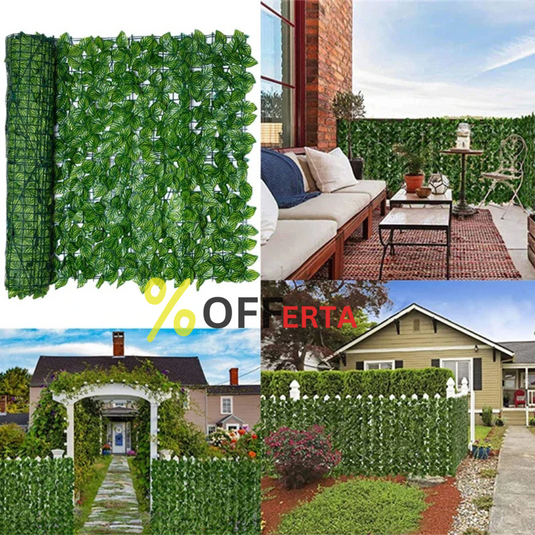 Gard artificial de gradina , frunze verde închis, 100x300 cm