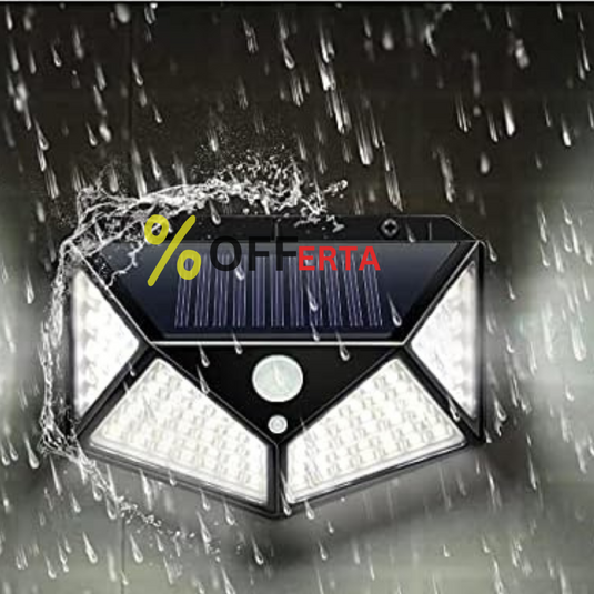 Set 2 x Lampa solara 100 Led cu senzor de miscare