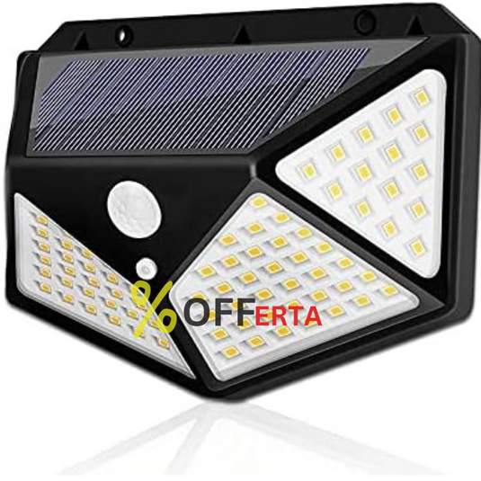 Set 2 x Lampa solara 100 Led cu senzor de miscare