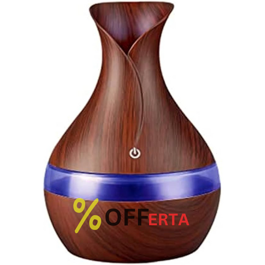 Lichidare de stoc. Umidificator cu led 7 culori, tip vaza