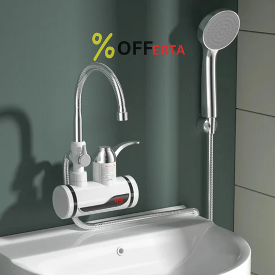 Robinet Electric cu incalzire instantanee + dus, cu afisaj LED si prindere pe perete