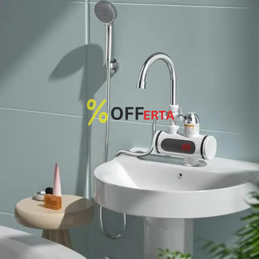 Robinet Electric cu incalzire instantanee + dus, cu afisaj LED si prindere pe perete