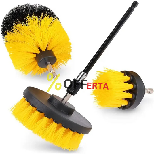 Set 3 perii de curatare cu adaptor pentru bormasina sau autofiletanta