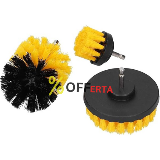 Set 3 perii de curatare cu adaptor pentru bormasina sau autofiletanta