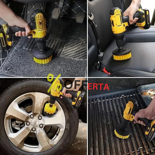 Set 3 perii de curatare cu adaptor pentru bormasina sau autofiletanta