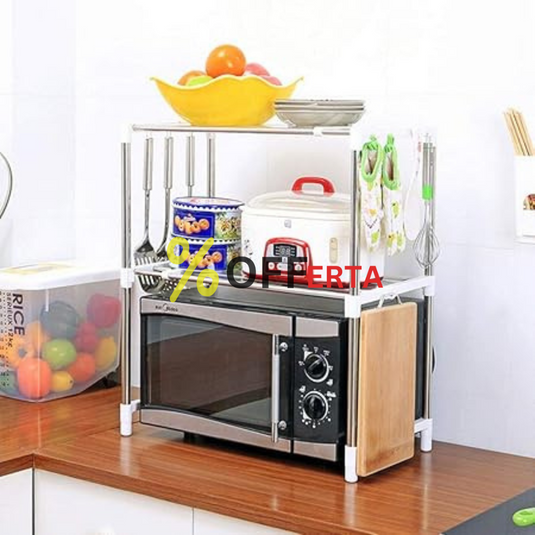 Suport cu 2 rafturi, telescopic si multifunctional
