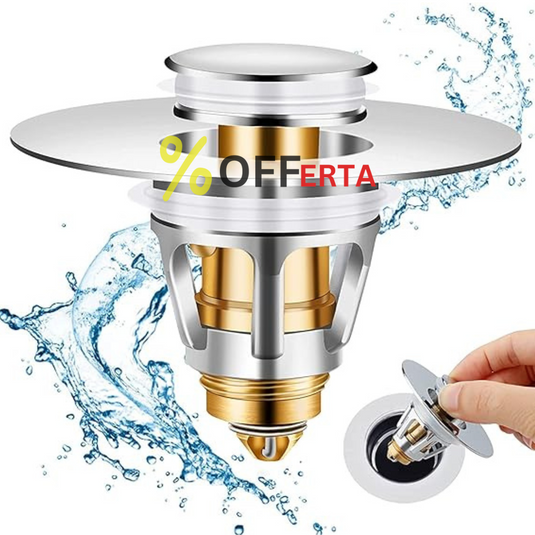Dop scurgere chiuveta, universal, deschidere cu click, material oțel