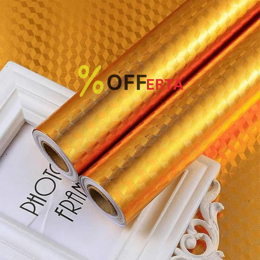 Folie autoadeziva aurie pentru bucatarie, 60 x 300 cm