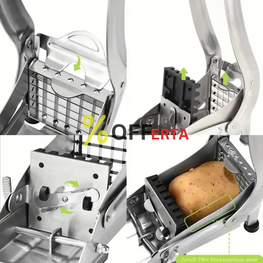 Lichidare de stoc. Aparat de taiat cartofi pai si legume, din inox