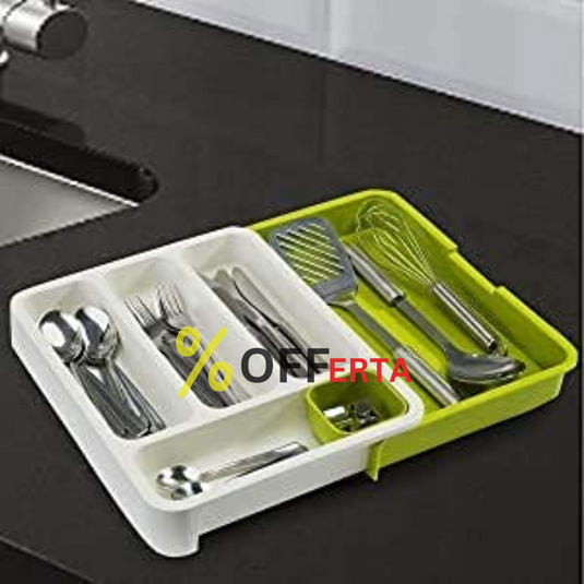 Organizator extensibil de tacamuri pentru sertar