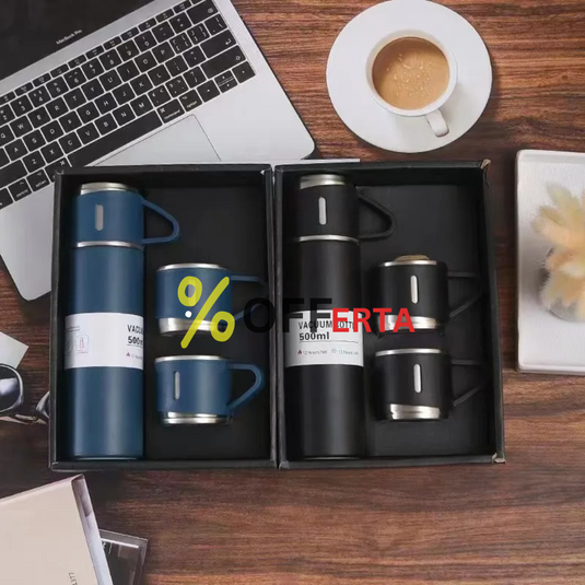 Set Termos Ecologic INOX  500 ml + 3 cesti x 150ml