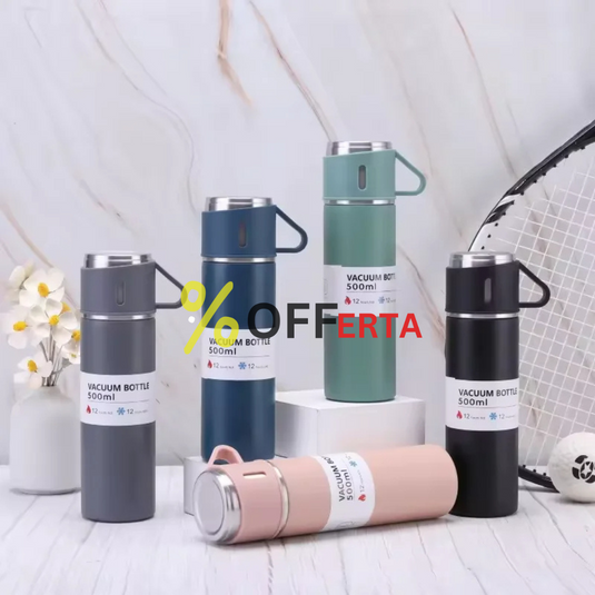 Set Termos Ecologic INOX  500 ml + 3 cesti x 150ml