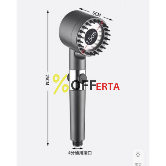 Para de dus de inalta presiune, 3 functii diferite si perie atasata