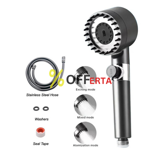 Para de dus de inalta presiune, 3 functii diferite si perie atasata