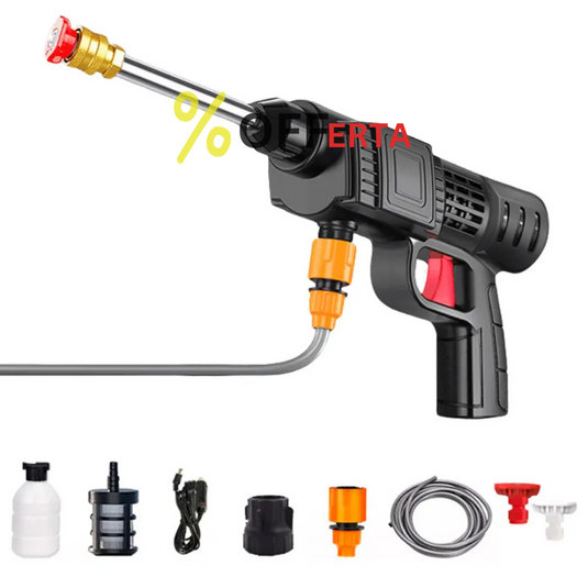 KIT Aparat de spalat cu presiune de 48V,2 acumulatori si cu rezervor pentru detergent!