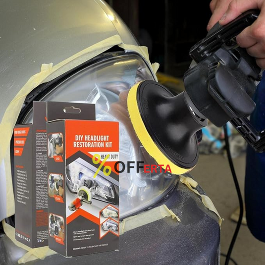 Kit polish auto profesional pentru faruri cu multiple accesorii