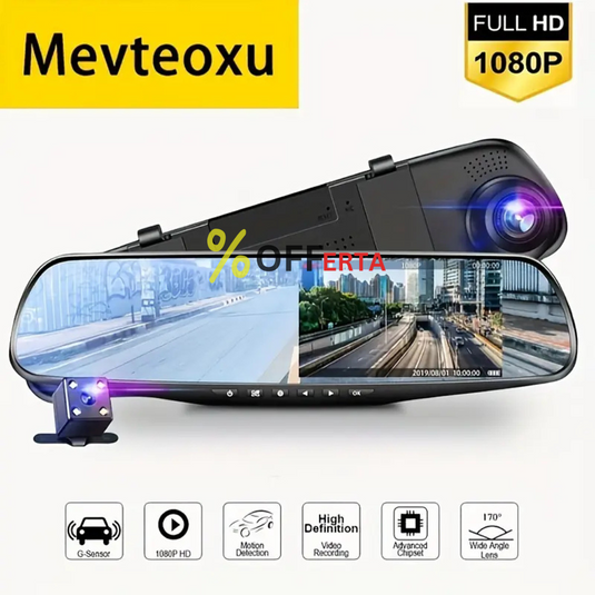 Oglinda monitor dual camera 4.3 inch pentru parcare