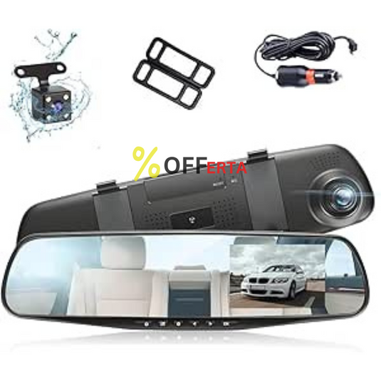 Oglinda monitor dual camera 4.3 inch pentru parcare