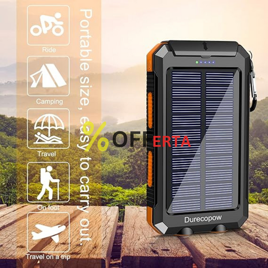 Baterie Externa cu Incarcare Solara 5000 mAh