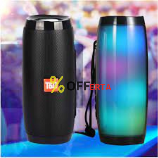 Boxa stereo Bluetooth cu lumina ambientala multicolora