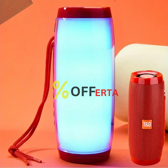 Boxa stereo Bluetooth cu lumina ambientala multicolora